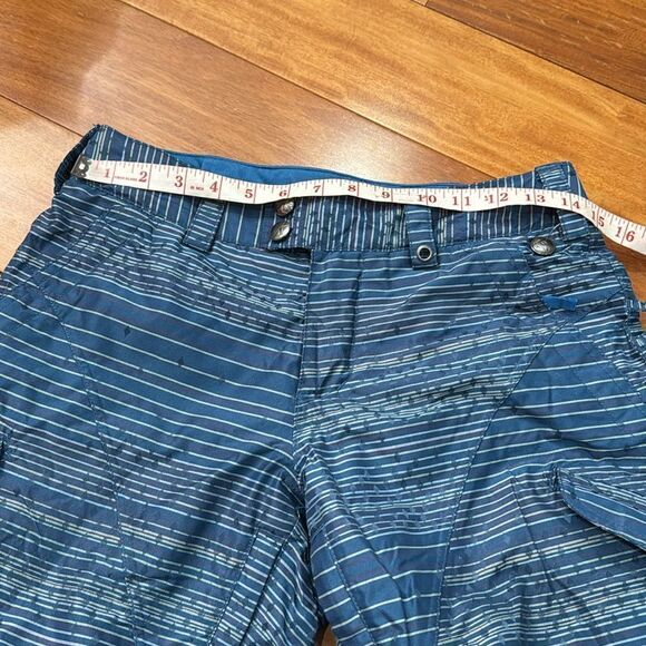 Burton Snowboarding Dry Ride pants Blue Purple Striped Multicolor Cargo Pants XS - Picture 12 of 14